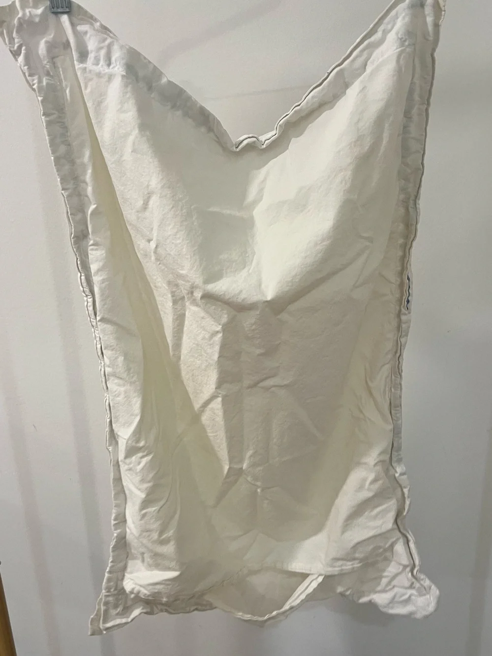 Pottery Barn Kids White Sham with Light Blue and Navy Rickrack